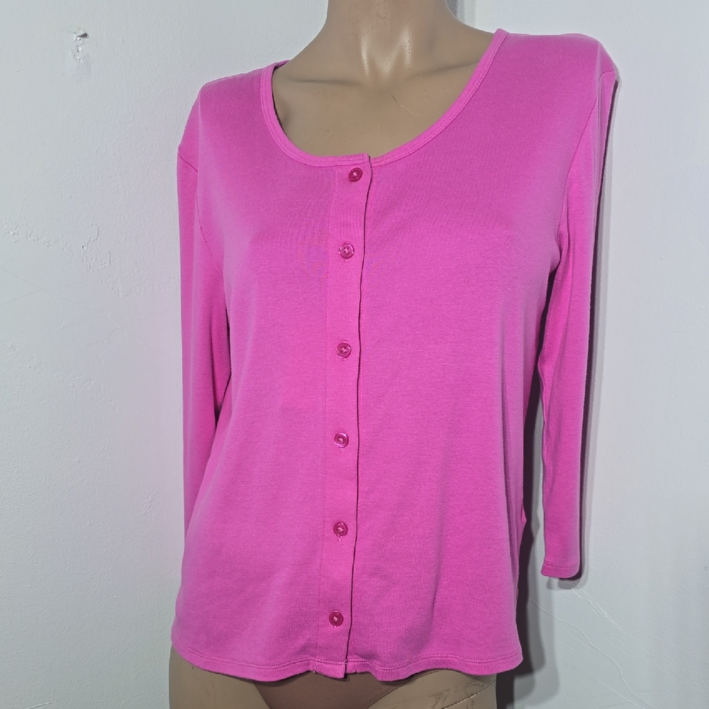 Victoria's Secret Button-Down Knit Top Pink Size Small NWT